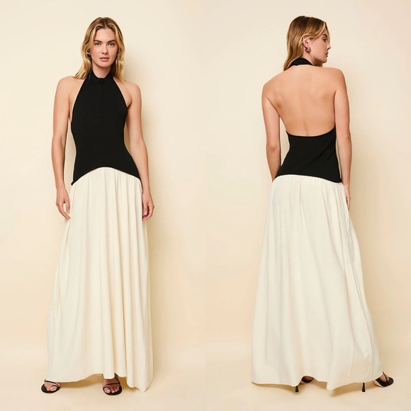 NWT Solid & Striped Halter Soglio Maxi Dress - Picture 2 of 11